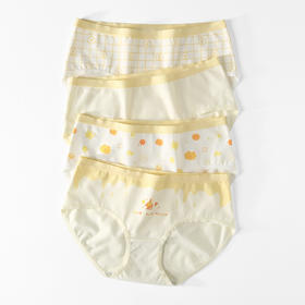 【品牌优选】芬腾内裤女棉质抗菌卡通可爱提臀舒适透气中腰布朗熊联名三角裤头