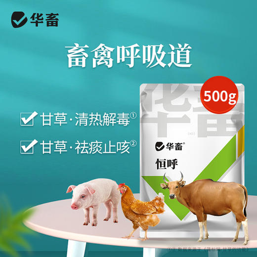 【社群专享】华畜恒呼禽畜呼吸道猪牛甘草祛痰止咳清热解毒桔梗宣肺泄热添加剂 商品图0