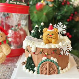 立体巧克力奶油熊蛋糕，提前3天下单哦