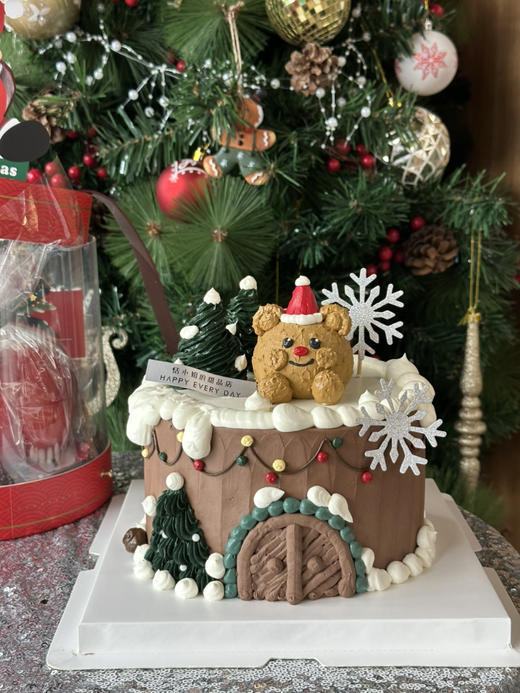 立体巧克力奶油熊蛋糕，提前3天下单哦 商品图3