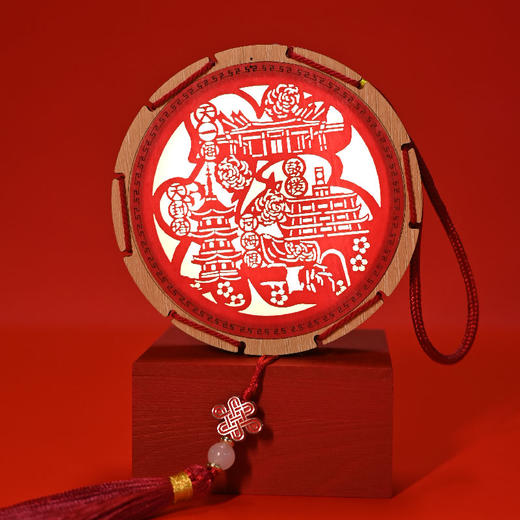 羽诗制造出品 梅开五福非遗剪纸夜灯梅花香插葫芦香熏礼盒套装 商品图3