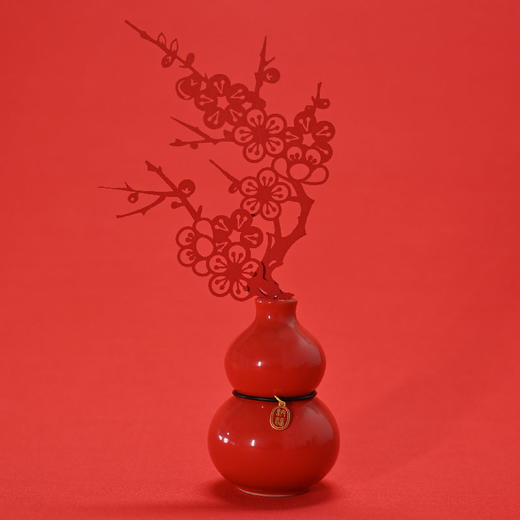 羽诗制造出品 梅开五福非遗剪纸夜灯梅花香插葫芦香熏礼盒套装 商品图1