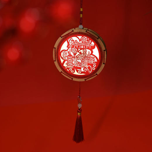 羽诗制造出品 梅开五福非遗剪纸夜灯梅花香插葫芦香熏礼盒套装 商品图2