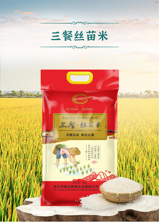 三餐 丝苗米 5kg*包 商品图0