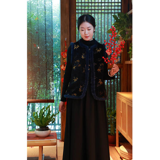 【抖音专属】幽竹•新中式马甲（24804178缪琳-设计师） 商品图2