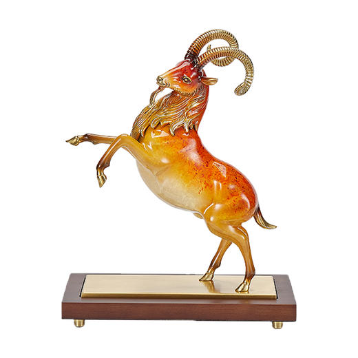 E-FK225  领头羊 彩铜工艺 摆件 商品图0