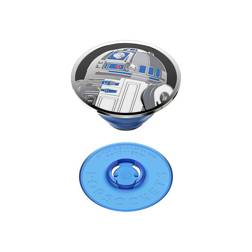 【行星之旅】R2-D2 POPGRIP泡泡骚手机粘贴式气囊支架 Enamel金属珐琅系列 白色 商品图3