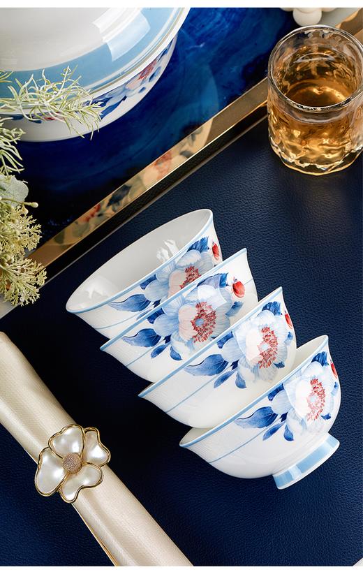 【清仓特惠4.5折，最后1套，无货退款】50头骨瓷餐具凡瑞斯倾心相映釉中彩50头10人份骨瓷餐具【不支持补差，非质量问题不退不换】 商品图1