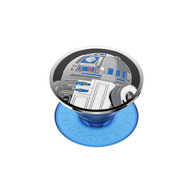 【行星之旅】R2-D2 POPGRIP泡泡骚手机粘贴式气囊支架 Enamel金属珐琅系列 白色