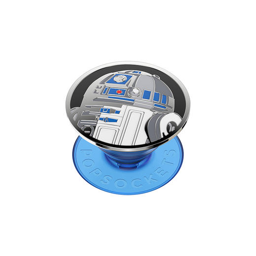 【行星之旅】R2-D2 POPGRIP泡泡骚手机粘贴式气囊支架 Enamel金属珐琅系列 白色 商品图0