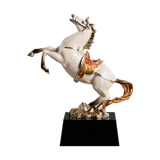 E-NSM-H0541诺诗曼 一马当先珐琅彩摆件  白色 商品图0