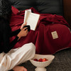 【换季出清】自然醒托斯卡纳仿生羊毛绒毯子大红色喜庆酒红色高级感卧室沙发午睡盖毯休闲纯色MT 商品缩略图4
