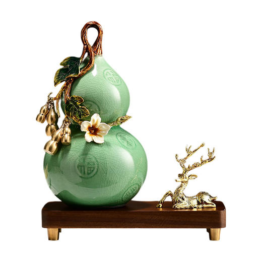 E-ZSG-2414  一鹿五福葫芦 摆件 商品图0