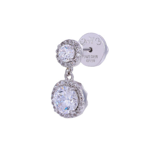 爱弗璀璨星空耳钉 皓石耳钉（1对）小巧精致锆石耳钉高亮施家品质耳饰通勤百搭耳钉 商品图2