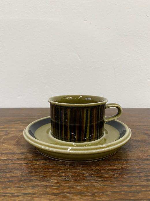 1960s芬兰Arabia Kosmos系列摩卡咖啡杯碟两件套 商品图0