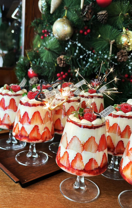 2026高脚杯圣诞、跨年蛋糕，可以和好朋友一起干杯的蛋糕 商品图1