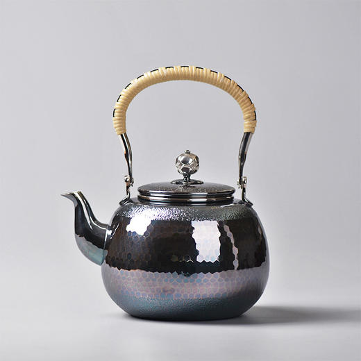 银本铺泡茶壶银壶镀金日本进口纯手工茶具乌龙日式茶壶公道杯一体茶仙洋银乌龙小茶壶 商品图0