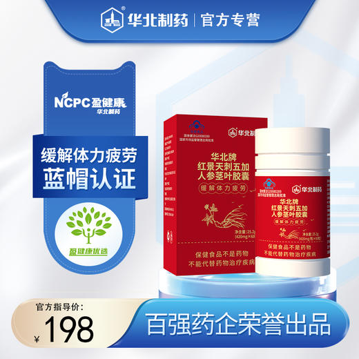 华北牌红景天刺五加人参茎叶胶囊  60粒/盒  缓解体力疲劳 商品图0