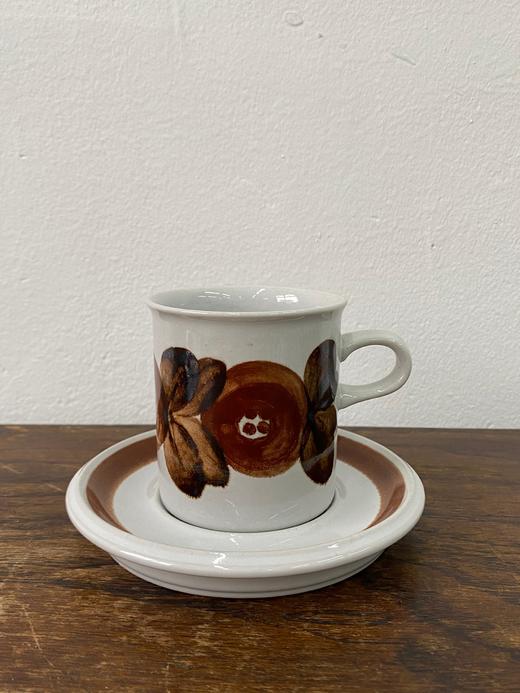 1960-70s芬兰ARABIA棕海葵Rosmarin瘦高两件套 商品图0