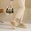 西村名物2025年春季新款绒毛保暖超轻厚底防滑系带板鞋T25AM15091 商品缩略图1