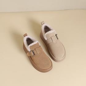 西村名物2024年冬季新款加毛保暖超轻厚底防滑系美拉德鞋T24DM48421