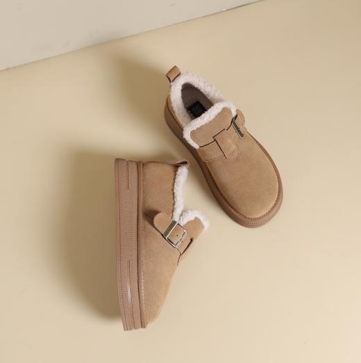 西村名物2024年冬季新款加毛保暖超轻厚底防滑系美拉德鞋T24DM48421 商品图1