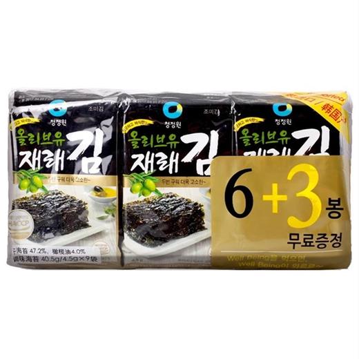 清净园橄榄油传统海苔(4gx9)청정원 올리브유 재래김 商品图0