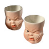 B-BL-05 柏路 纯手捏制娃娃脸杯“揪”(揪左脸蛋)款（哑光款） 商品缩略图0