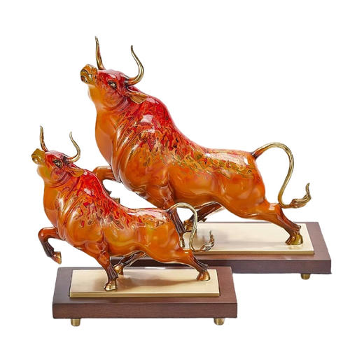 E-FK210 牛势如虹 纯铜大漆工艺 商品图0