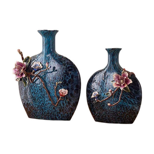 E-N-H0204/0205 诺诗曼 珐琅海棠花瓶 扁瓶 商品图0