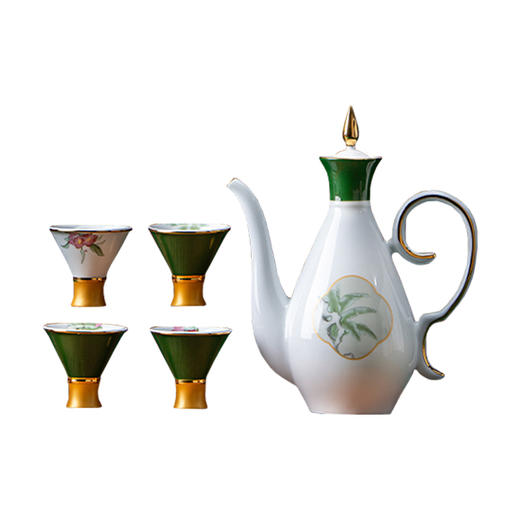 B-TXC-陶溪川40002 怡红快绿酒具（一壶四杯） 商品图0