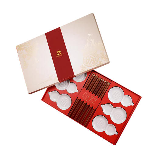 E-JE-1602 合家福禄中华筷子礼盒（6筷6碟） 商品图0