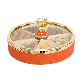 E-ZL-G503 轻奢水晶天鹅分格果盒 爱马仕橘