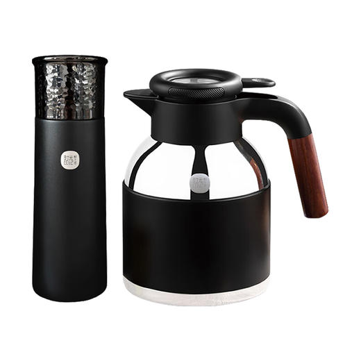 焖大师时光印记铂金套装焖茶杯壶商务套装机械温显随行杯 商品图0