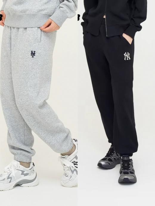 清仓库不退换 MLB 秋冬新款男女情侣纯色 简约 舒适 休闲加绒束脚裤 商品图0