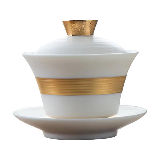 B-LY-9038 林玉山 云丝盖碗.金缠腰（鎏金款） 商品图0