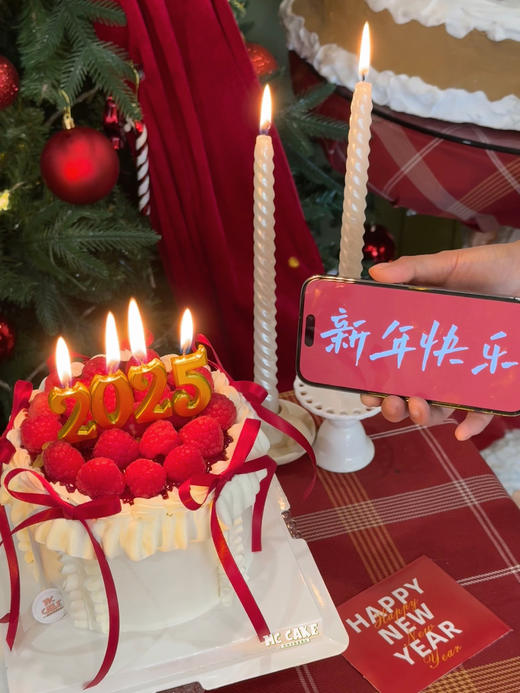 2026新年莓果数字蜡烛蛋糕/跨年蛋糕{图片数字可换} 商品图2