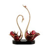 E-N-H402-2 诺诗曼 玫瑰花天鹅摆件  红色 商品缩略图0