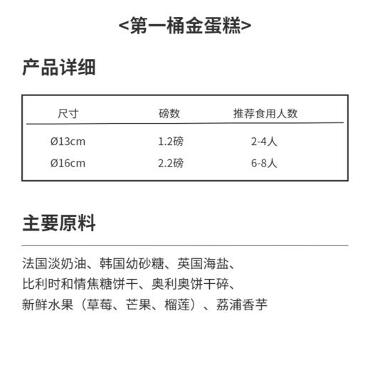 第一桶金蛋糕（奶油戚风蛋糕） 商品图1