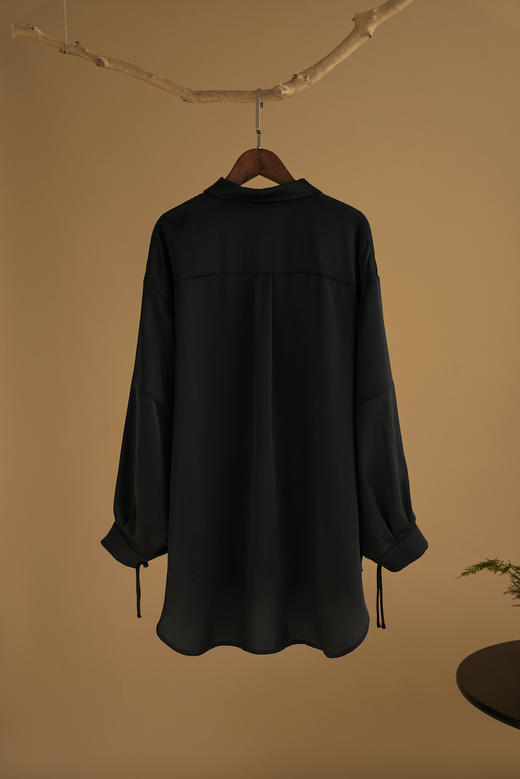 花开富贵缎面国风衬衫 商品图3