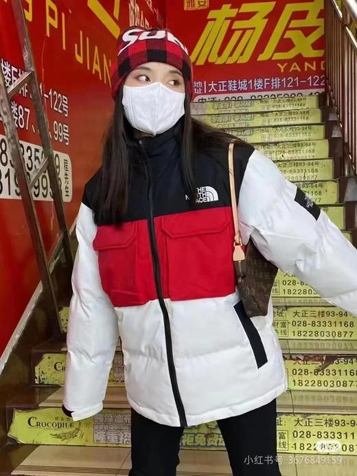 现货越南产 北面/TN Eco Utility Down Jacket 撞色口袋保暖复古立领羽绒夹克情侣款 商品图6
