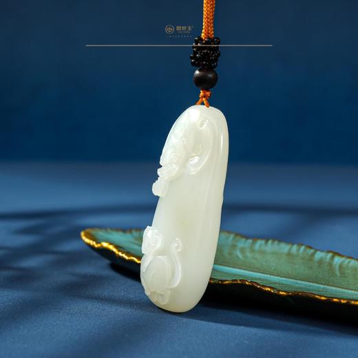 新疆国玉盟世玉【双瑞献宝】白玉貔貅挂件【带证书·顺丰物流】 商品图1