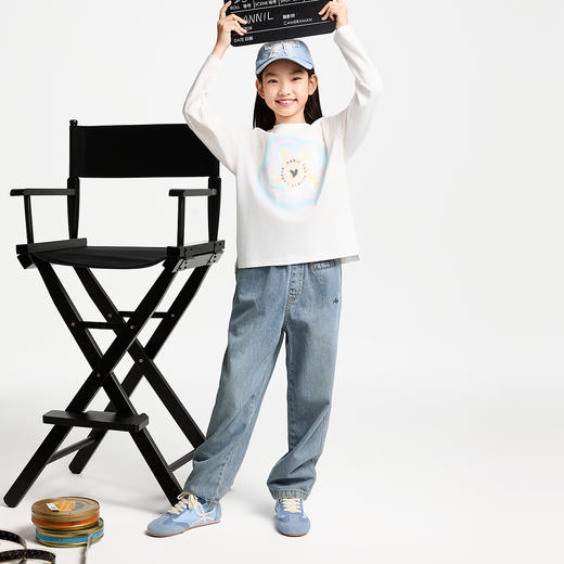 男女童牛仔单裤春季新款安奈儿童装EM516013 商品图5