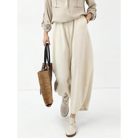 COCOBELLA静奢风气质通勤商务阔腿裤春宽松休闲香蕉裤PA7013B