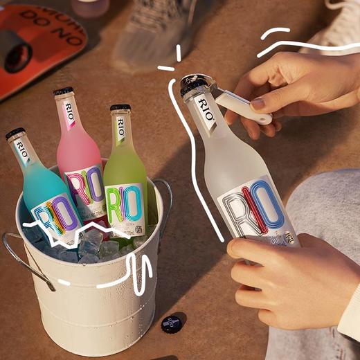 RIO锐澳预调鸡尾酒 水蜜桃味 玻璃经典瓶霓虹标275ml气泡酒果酒低度酒 商品图1