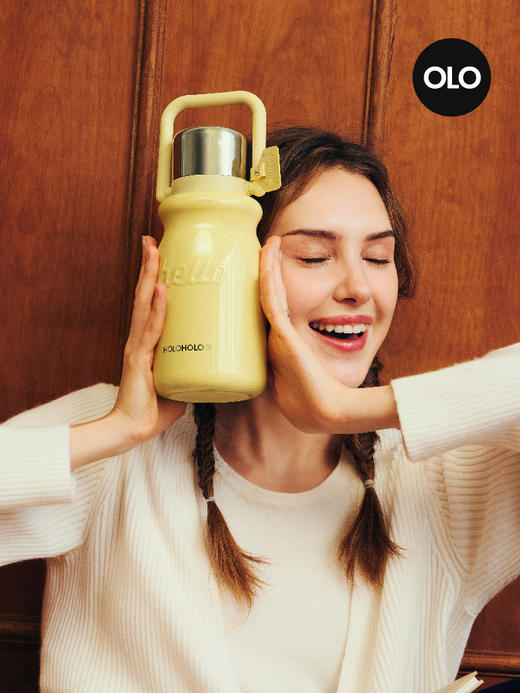 A-OLO-HOLO 小奶壶 （900ML）大容量 保温杯女生316L不锈钢随行咖啡杯 商品图1