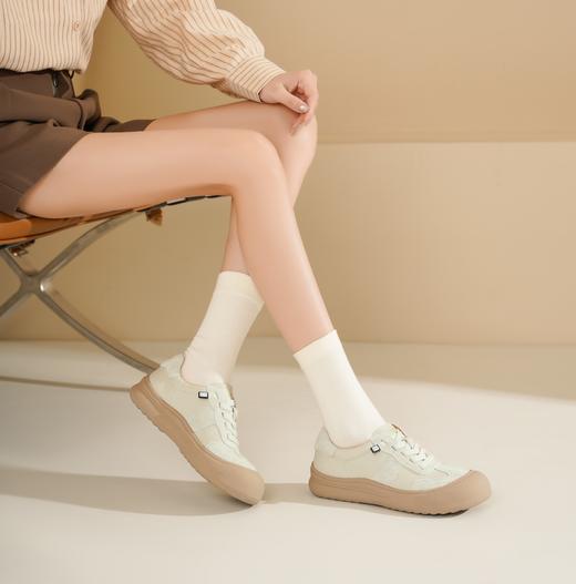 西村名物2025年春季新款超轻厚底防滑舒适透气休闲鞋平底阿甘鞋X25AM15441 商品图4