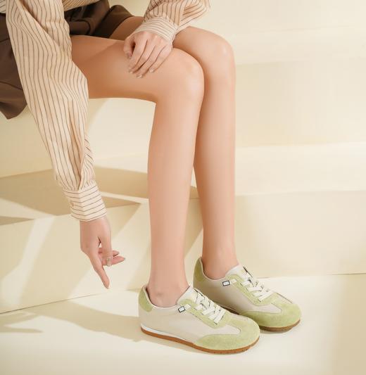 西村名物2025年春季新款超轻厚底舒适休闲鞋系带阿甘鞋X25AM15431 商品图1