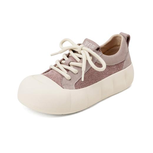 西村名物2025年春季新款小圆头超轻厚底防滑饼干鞋系带休闲鞋X25AM14321 商品图8