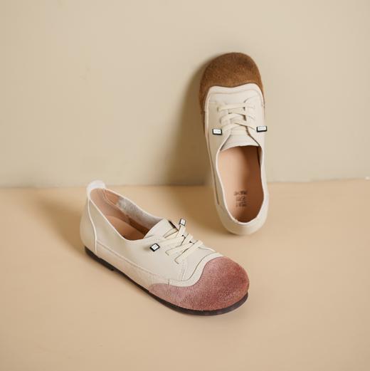 西村名物2025年春季新款小圆头低平跟舒适单鞋X25AM14311 商品图4